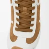 Ballet Runner 2.0 in pelle scamosciata e shearling Tan/Bianco