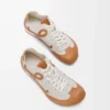 Ballet Runner 2.0 sfoderate in pelle di cervo e pelle di vitello conciata al vegetale Soft White/Tan
