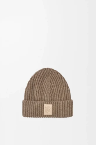 Berretto in cashmere beige