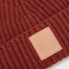 Berretto in cashmere color mogano