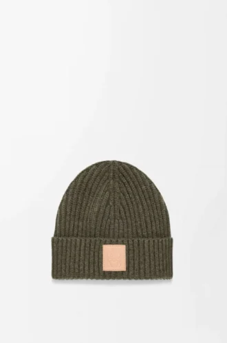 Berretto in cashmere Dark Khaki