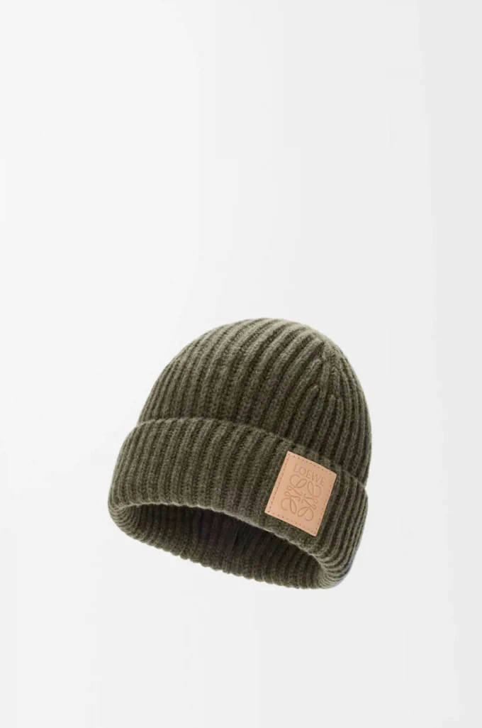 Berretto in cashmere Dark Khaki Berretto in cashmere Dark Khaki