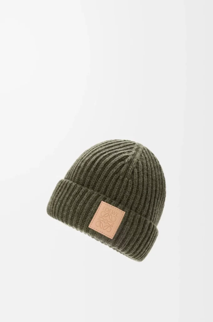 Berretto in cashmere Dark Khaki Berretto in cashmere Dark Khaki