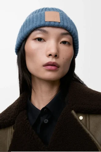 Berretto in cashmere Denim Blue