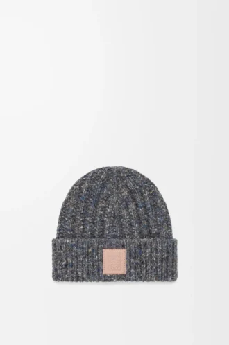 Berretto in misto lana e cashmere Grigio/blu melange