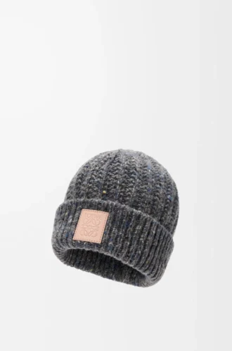 Berretto in misto lana e cashmere Grigio/blu melange