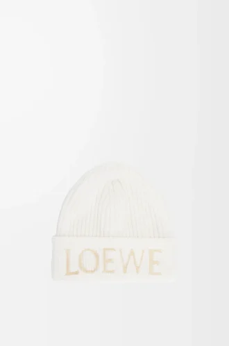 Berretto LOEWE in lana bianco
