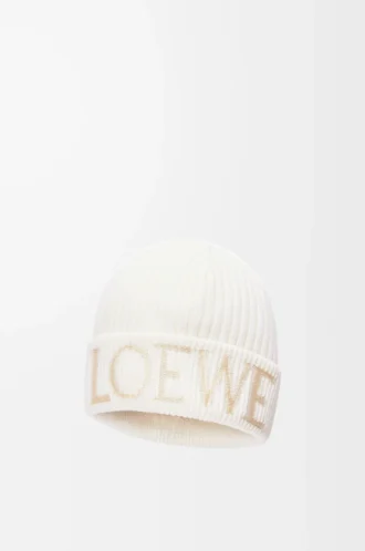 Berretto LOEWE in lana bianco