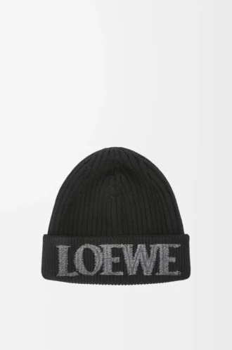 Berretto LOEWE in lana nero