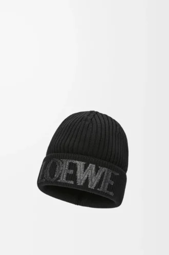 Berretto LOEWE in lana nero