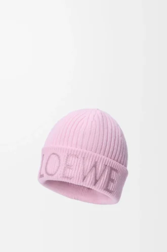 Berretto LOEWE in lana rosa chiaro