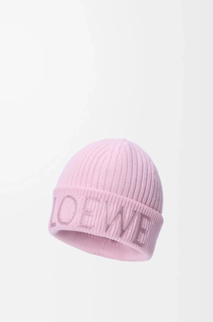Berretto LOEWE in lana rosa chiaro Berretto LOEWE in lana rosa chiaro