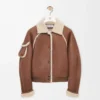 Bomber in shearling marrone Bomber in shearling marrone