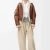 Bomber in shearling marrone Bomber in shearling marrone