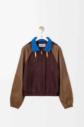 Bomber in tessuto tecnico Marrone