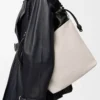 Borsa a mano Flamenco in morbida pelle di agnello nappa Light Ghost/Black Borsa a mano Flamenco in morbida pelle di agnello nappa Light Ghost/Black
