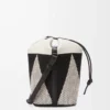 Borsa a secchiello Small Treasure Bako in jacquard di tela e pelle di vitello Naturale/Nero Borsa a secchiello Small Treasure Bako in jacquard di tela e pelle di vitello Naturale/Nero