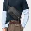 Borsa a tracolla convertibile in classica pelle di vitello Nero
