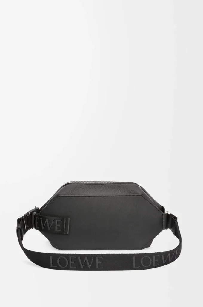 Borsa a tracolla convertibile in classica pelle di vitello Nero