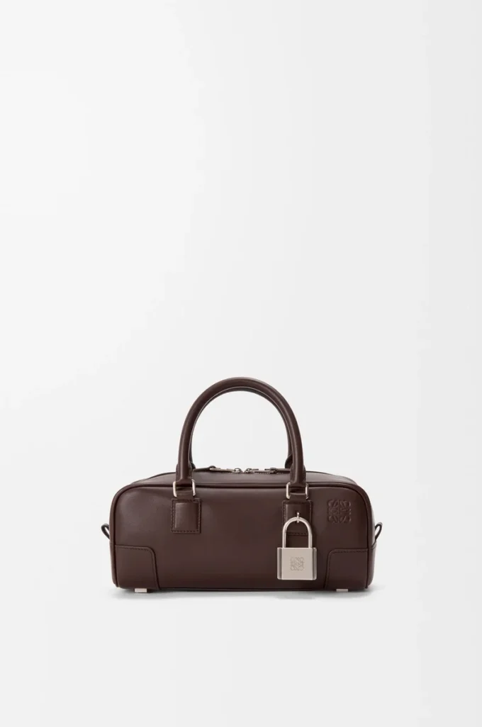 Borsa Amazona 23 corta in pelle di vitello lucida Dark Chestnut Borsa Amazona 23 corta in pelle di vitello lucida Dark Chestnut