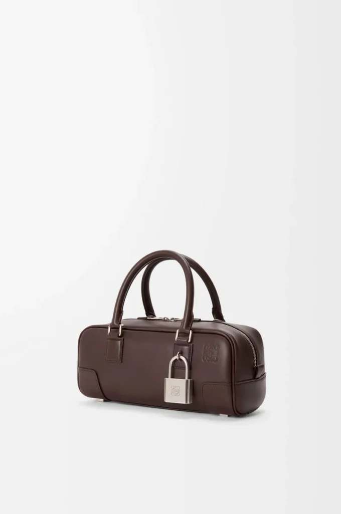 Borsa Amazona 23 corta in pelle di vitello lucida Dark Chestnut Borsa Amazona 23 corta in pelle di vitello lucida Dark Chestnut