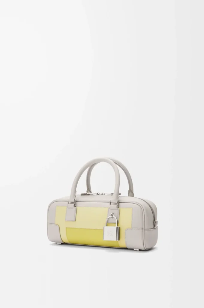 Borsa Amazona 23 corta in pelle di vitello nappa grigio chiaro/citrino chiaro Borsa Amazona 23 corta in pelle di vitello nappa grigio chiaro/citrino chiaro