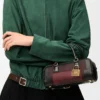 Borsa Amazona 23 corta in pelle di vitello nappa Nero/Borgogna Borsa Amazona 23 corta in pelle di vitello nappa Nero/Borgogna