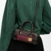 Borsa Amazona 23 corta in pelle di vitello nappa Nero/Borgogna Borsa Amazona 23 corta in pelle di vitello nappa Nero/Borgogna