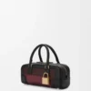 Borsa Amazona 23 corta in pelle di vitello nappa Nero/Borgogna Borsa Amazona 23 corta in pelle di vitello nappa Nero/Borgogna