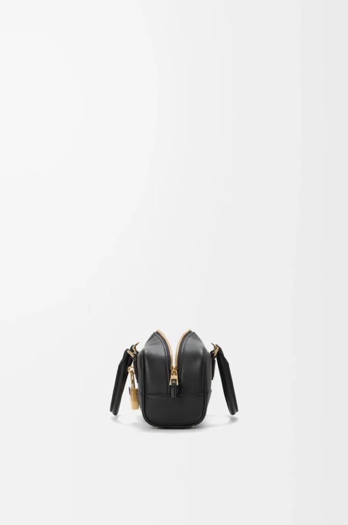 Borsa Amazona 23 corta in pelle di vitello nappa Nero/Borgogna Borsa Amazona 23 corta in pelle di vitello nappa Nero/Borgogna