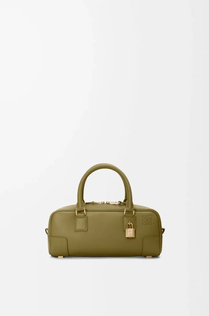 Borsa Amazona 23 corta in pelle di vitello nappa Olive Borsa Amazona 23 corta in pelle di vitello nappa Olive