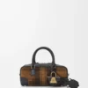 Borsa Amazona 23 corta in pelle scamosciata tartan e pelle di vitello nappa Tan/Black Borsa Amazona 23 corta in pelle scamosciata tartan e pelle di vitello nappa Tan/Black