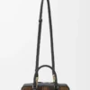 Borsa Amazona 23 corta in pelle scamosciata tartan e pelle di vitello nappa Tan/Black Borsa Amazona 23 corta in pelle scamosciata tartan e pelle di vitello nappa Tan/Black