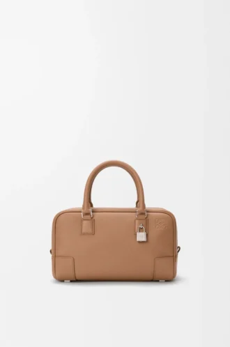 Borsa Amazona 23 in morbida pelle di vitello martellata color moka