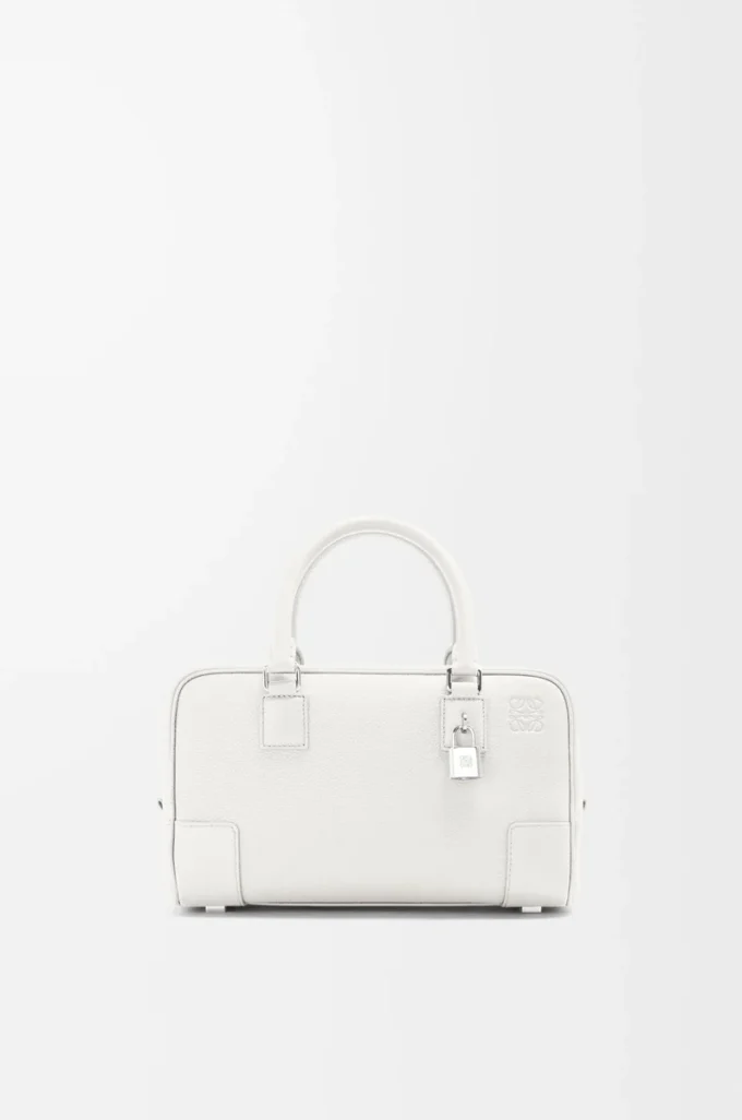 Borsa Amazona 23 in morbida pelle di vitello martellata Soft White Borsa Amazona 23 in morbida pelle di vitello martellata Soft White