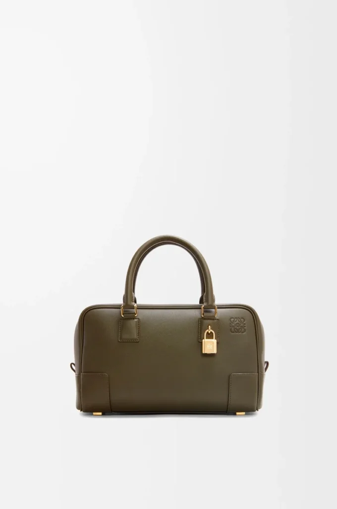Borsa Amazona 23 in pelle di vitello nappa Dark Khaki Borsa Amazona 23 in pelle di vitello nappa Dark Khaki