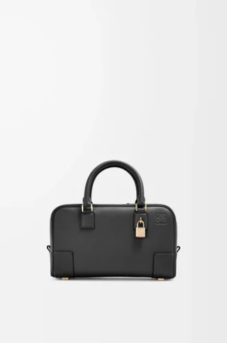 Borsa Amazona 23 in pelle di vitello nappa Nero
