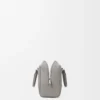 Borsa Amazona 28 in morbida pelle di vitello martellata grigio perla