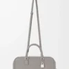 Borsa Amazona 28 in morbida pelle di vitello martellata grigio perla