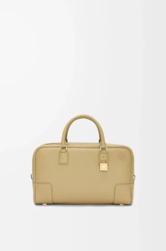 Borsa Amazona 28 in pelle di vitello nappa verde argilla