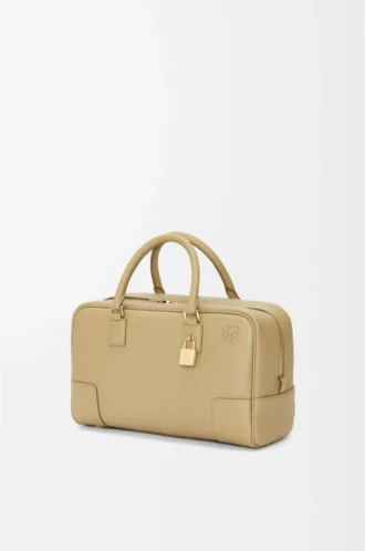 Borsa Amazona 28 in pelle di vitello nappa verde argilla