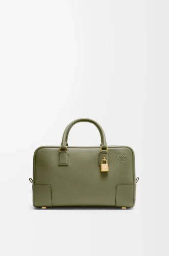 Borsa Amazona 28 in pelle di vitello nappa verde avocado