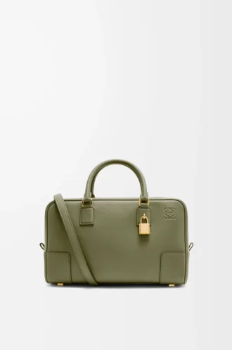 Borsa Amazona 28 in pelle di vitello nappa verde avocado