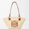 Borsa Anagram Basket piccola in palma iraca e pelle di vitello Naturale/Tan Borsa Anagram Basket piccola in palma iraca e pelle di vitello Naturale/Tan