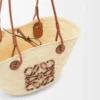 Borsa Anagram Basket piccola in palma iraca e pelle di vitello Naturale/Tan Borsa Anagram Basket piccola in palma iraca e pelle di vitello Naturale/Tan