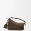 Borsa Featherlight Puzzle piccola in nubuck granulato Tundra
