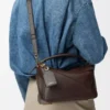 Borsa Featherlight Puzzle piccola in pelle di agnello nappa Dark Chestnut Borsa Featherlight Puzzle piccola in pelle di agnello nappa Dark Chestnut