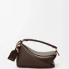 Borsa Featherlight Puzzle piccola in pelle di agnello nappa Dark Chestnut Borsa Featherlight Puzzle piccola in pelle di agnello nappa Dark Chestnut