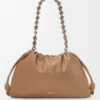 Borsa Flamenco grande in morbida pelle di agnello nappa color moka Borsa Flamenco grande in morbida pelle di agnello nappa color moka