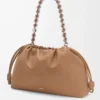 Borsa Flamenco grande in morbida pelle di agnello nappa color moka Borsa Flamenco grande in morbida pelle di agnello nappa color moka